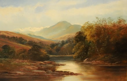 LARGE LANDSCAPE, OIL ON CANVAS