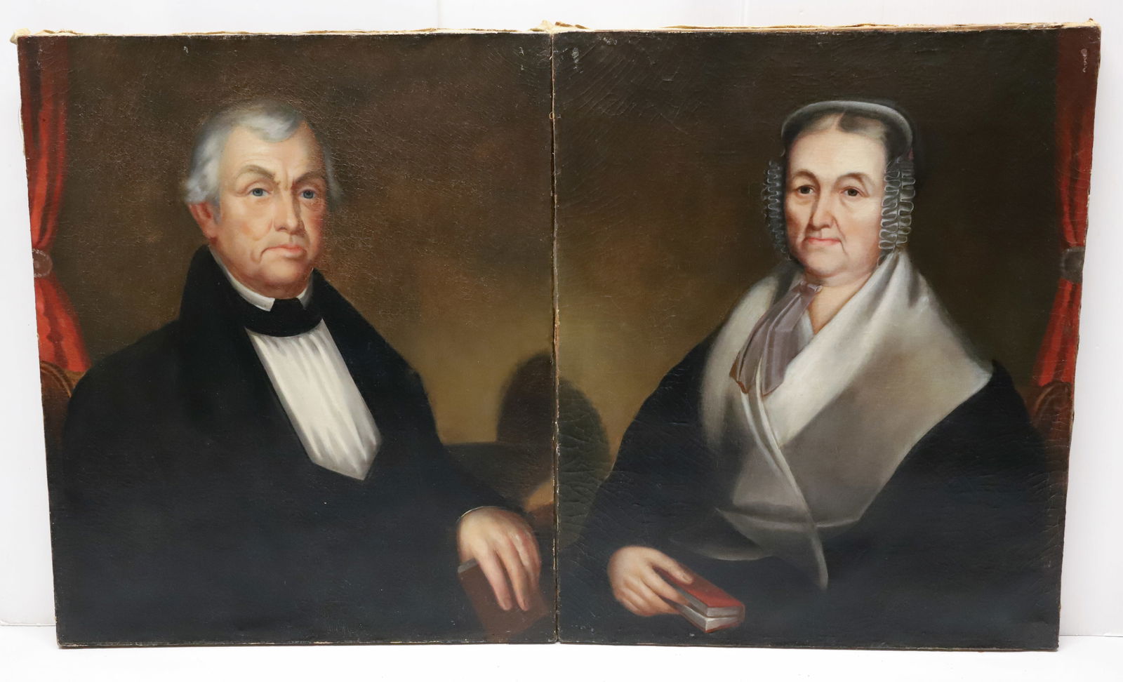 19TH C. PORTRAITS OF A MAN AND WIFE (1 of 6)