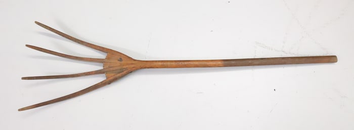ANTIQUE PAINTED HAY FORK