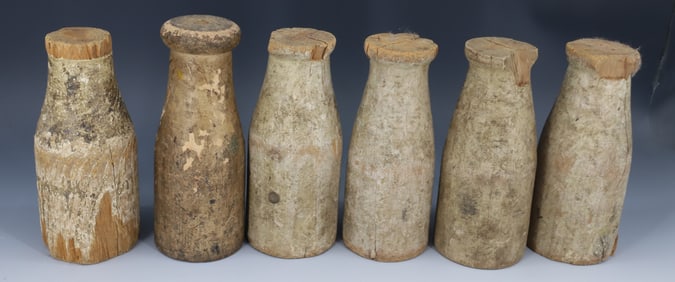 (6) CARNIVAL MILK BOTTLES