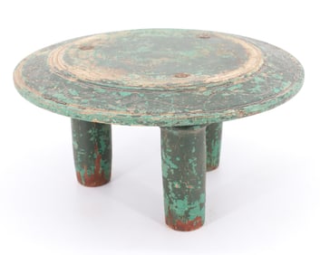 FOLK ART FOOTSTOOL, RISER