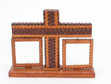 TRAMP ART DOUBLE FRAME