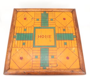 PAINTED WOODEN GAME BOARD
