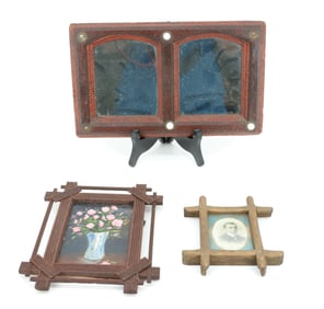 (3) FOLK ART FRAMES