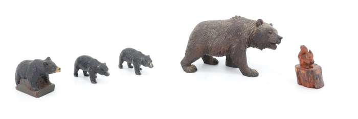 WOOD AND METAL ANIMAL FIGURES