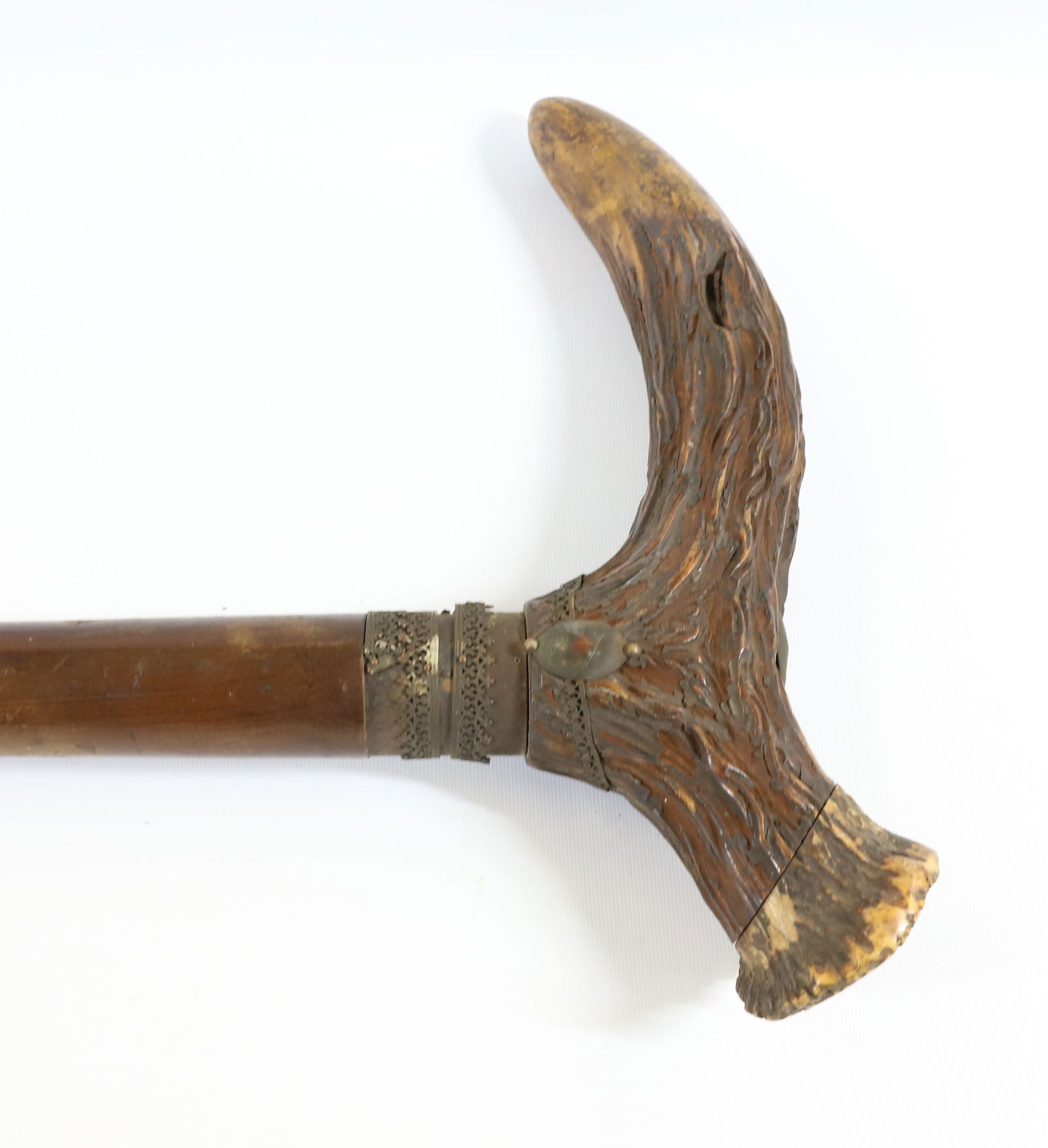 LARGE ANTLER HANDLED CANE (1 of 4)