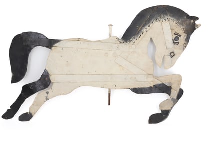 FOLK ART PAINTED HORSE WEATHERVANE