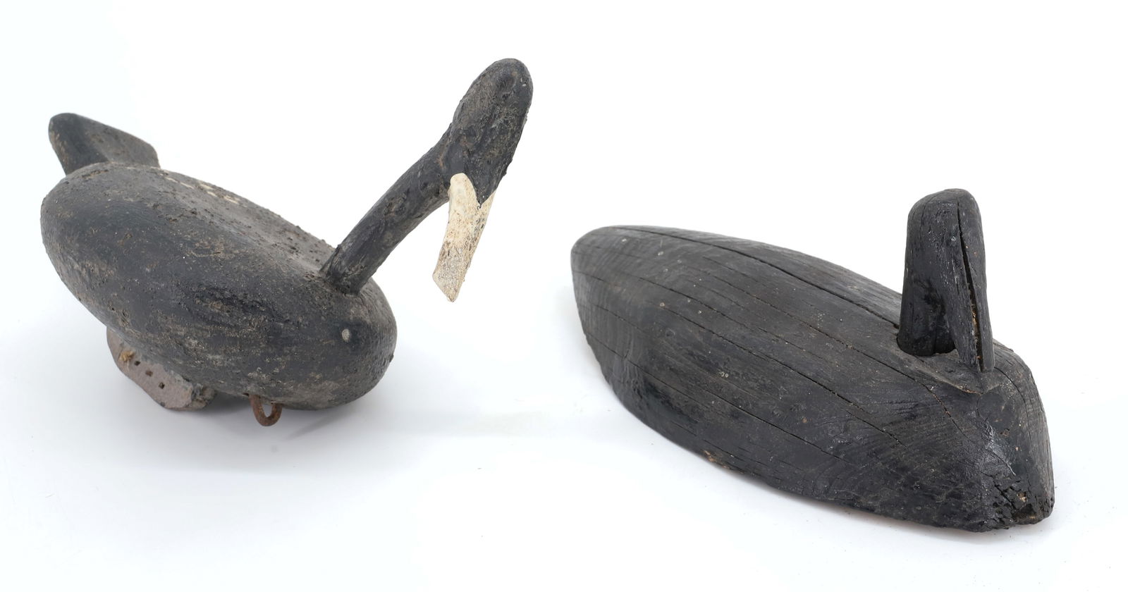 (2) FOLK ART COOT DUCK DECOYS (1 of 4)