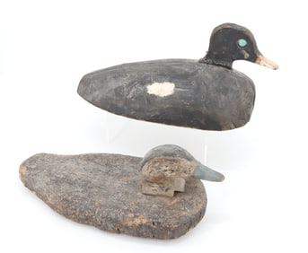 (2) FOLK ART DUCK DECOYS