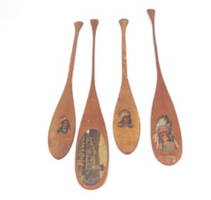 LOT OF (4) SOUVENIR PADDLES