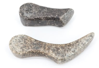 (2) CARVED STONE IMPLEMENTS
