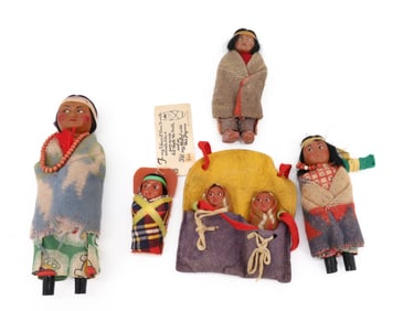LOT OF SKOOKUM DOLLS