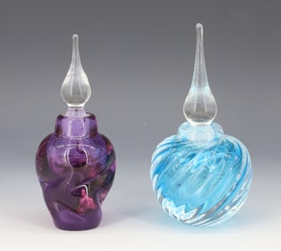 (2) VANDERMARK ART GLASS PERFUMES