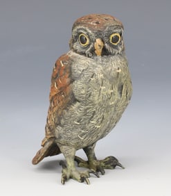 ANTIQUE VIENNA BRONZE OWL