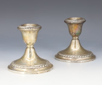 STERLING SILVER CANDLE HOLDERS
