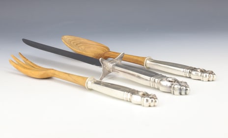 STERLING SILVER SALAD SET,KNIFE