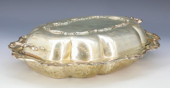 STERLING SILVER PERU COVERED CASSEROLE DISH