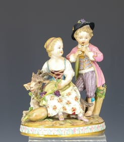 ANTIQUE MEISSEN FIGURE GROUP