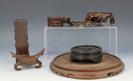 (7) ASIAN WOOD STANDS