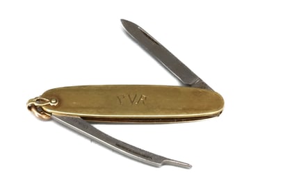 14K GOLD FOLDING KNIFE
