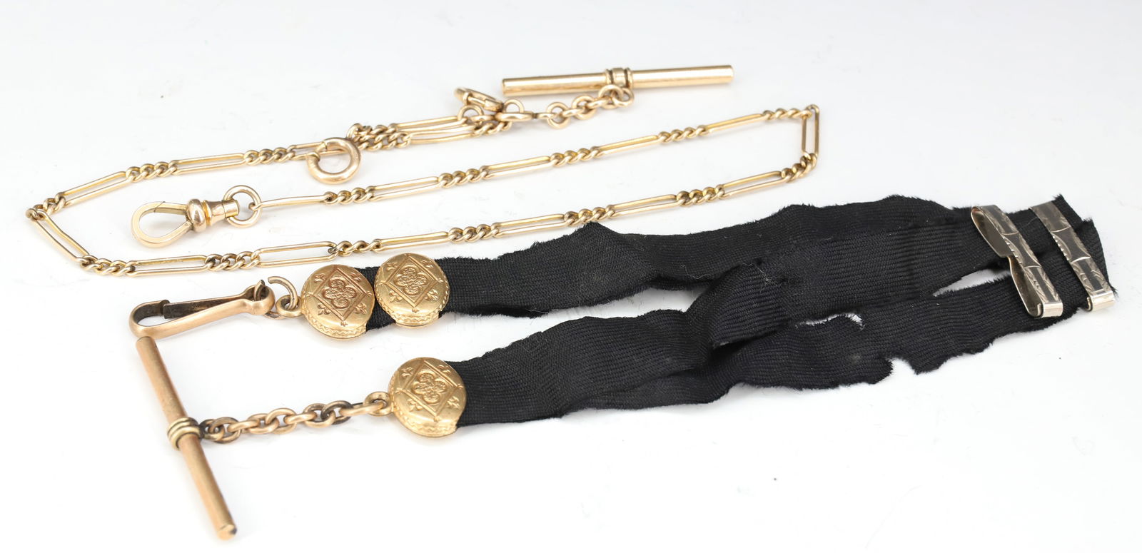(2) GOLD FILLED WATCH CHAINS (1 of 4)