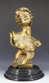 BRONZE BUST "FORTUNA" AFTER FRANCOIS PICQUEMAL