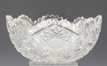 EARLY AMERICAN BRILLIANT CUT GLASS BOWL