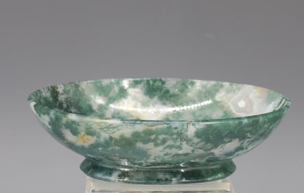 OVAL MOSS AGATE BOWL