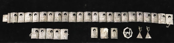 STERLING SILVER PERU BELT/BRACELET