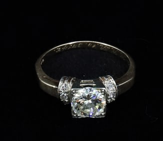 14K YELLOW GOLD DIAMOND RING
