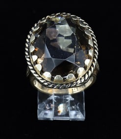 14K SMOKY QUARTZ RING