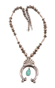 NATIVE AMERICAN SQUASH BLOSSOM NECKLACE