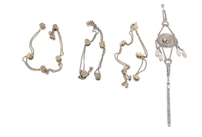 ANTIQUE CHATELAINE/ STUD BUTTONS