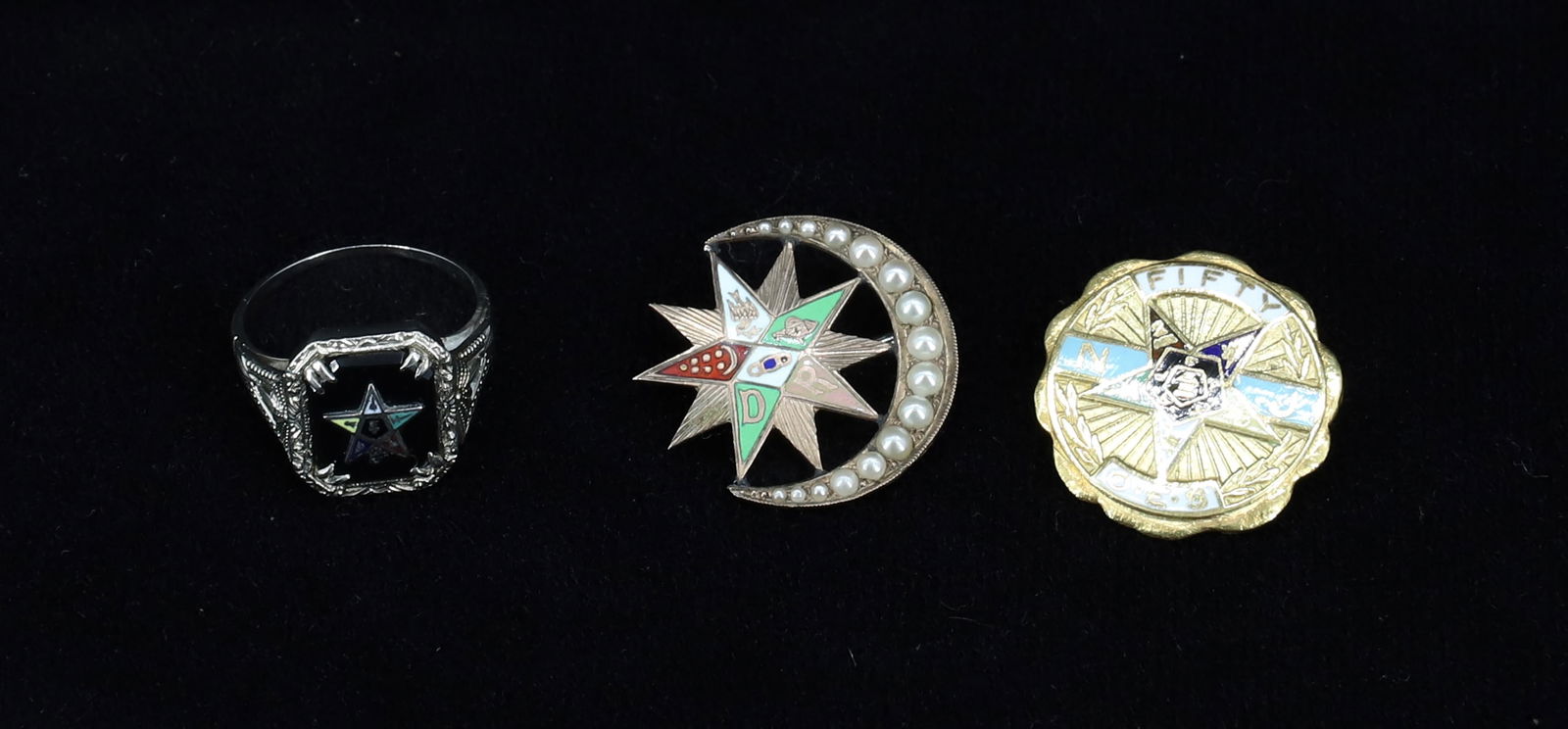 10/14K GOLD EASTERN STAR JEWELRY (1 of 5)