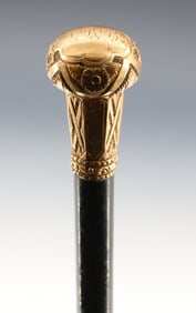 VICTORIAN WALKING STICK GOLD FILLED