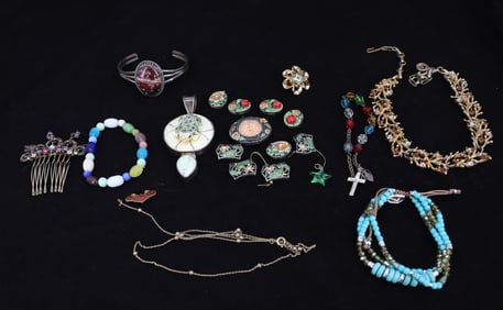 STERLING SILVER/COSTUME JEWELRY LOT
