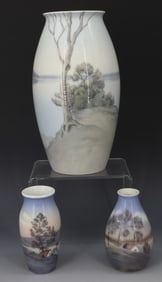 DAHL JENSEN AND BING & GRONDAHL VASES