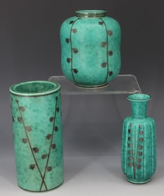 VINTAGE GUSTAVSBERG ARGENTA VASES
