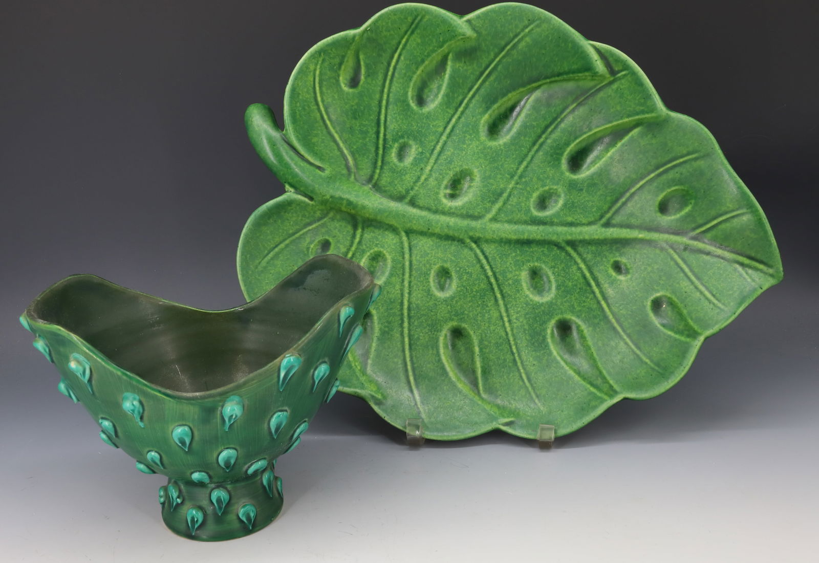 (2) MID CENTURY CERAMIC BOWL AND VASE (1 of 4)