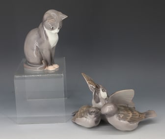 (2) BING & GRONDAHL FIGURINES