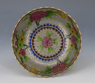 CHINESE PLIQUE A JOUR BOWL