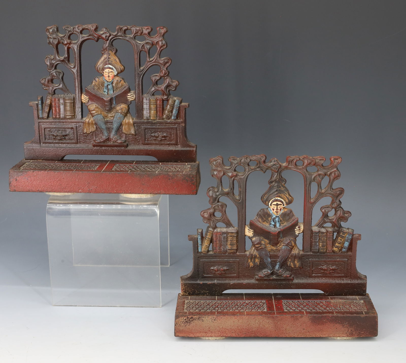 JUDD CO PAIR CAST IRON BOOKENDS (1 of 3)