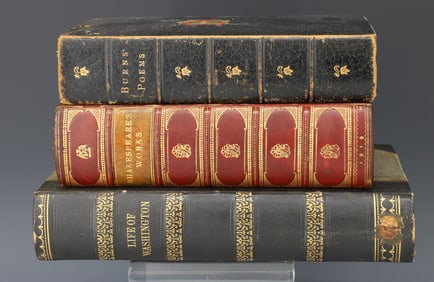 (3) BOOKS SHAKESPEARE, BURNS POEMS AND LIFE OF WASHINGTON