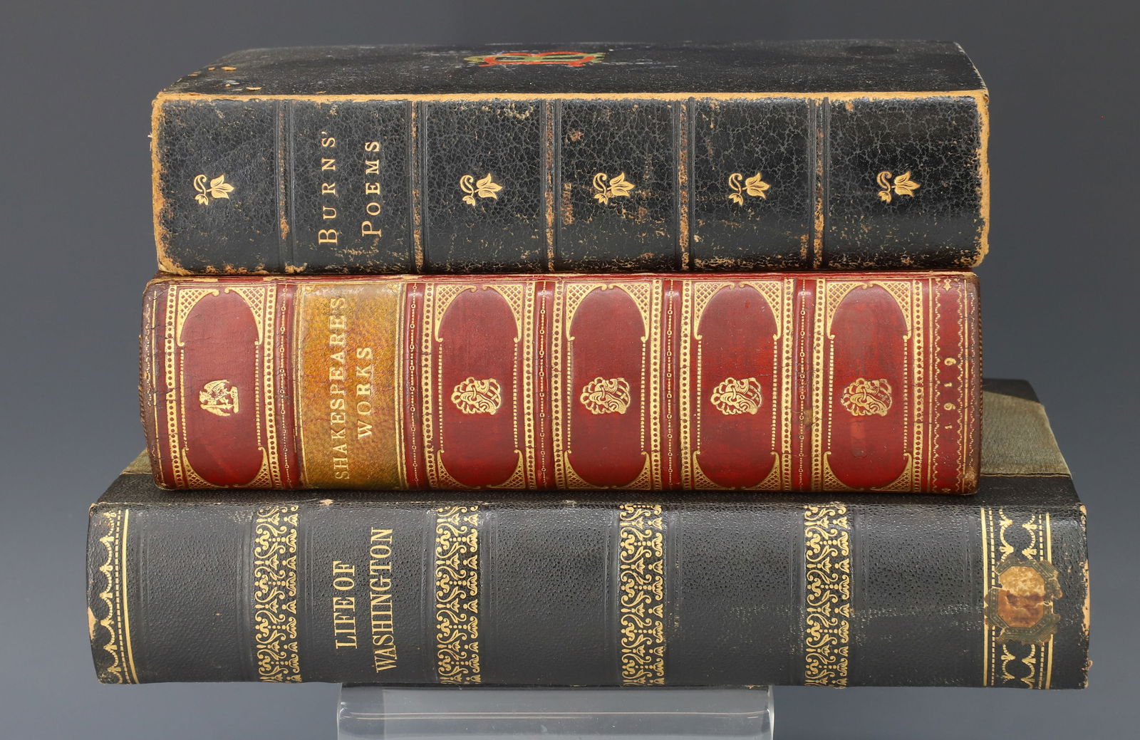 (3) BOOKS SHAKESPEARE, BURNS POEMS AND LIFE OF WASHINGTON (1 of 7)