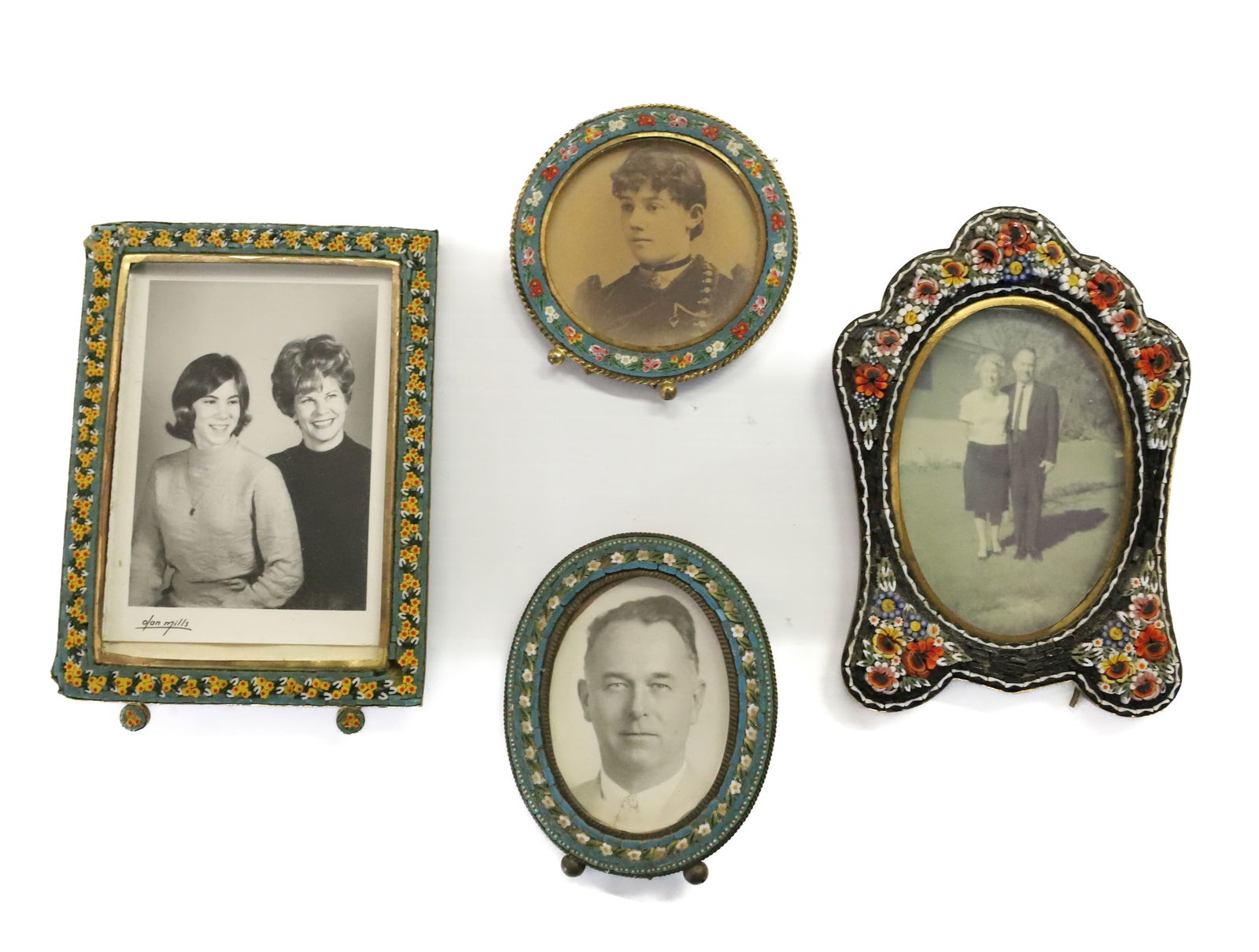 ANTIQUE ITALIAN GLASS MOSAIC PHOTO FRAMES (1 of 2)