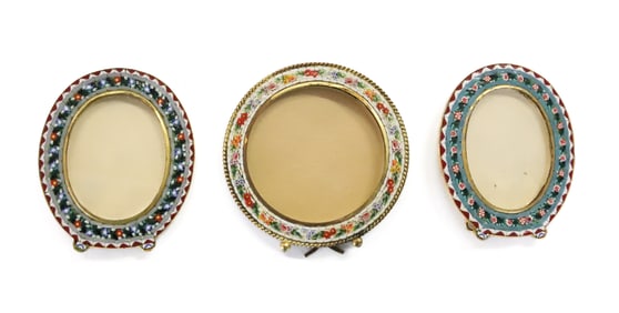 VINTAGE ITALIAN GLASS MOSIAC PHOTO FRAMES