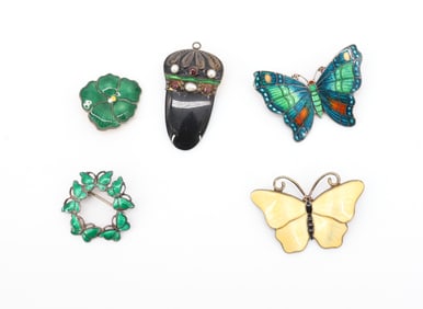 STERLING SILVER/ENAMEL JEWELRY