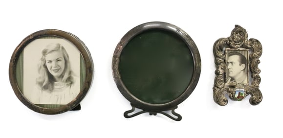 STERLING SILVER ART DECO PHOTO FRAMES (2)