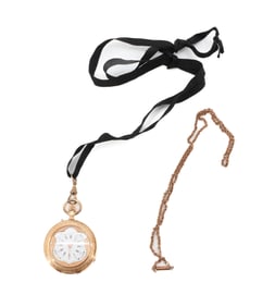 GOLD FILLED SWISS CYLINDER POCKET WATCH