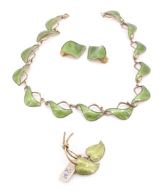 STERLING SILVER ENAMEL JEWELRY NORWAY